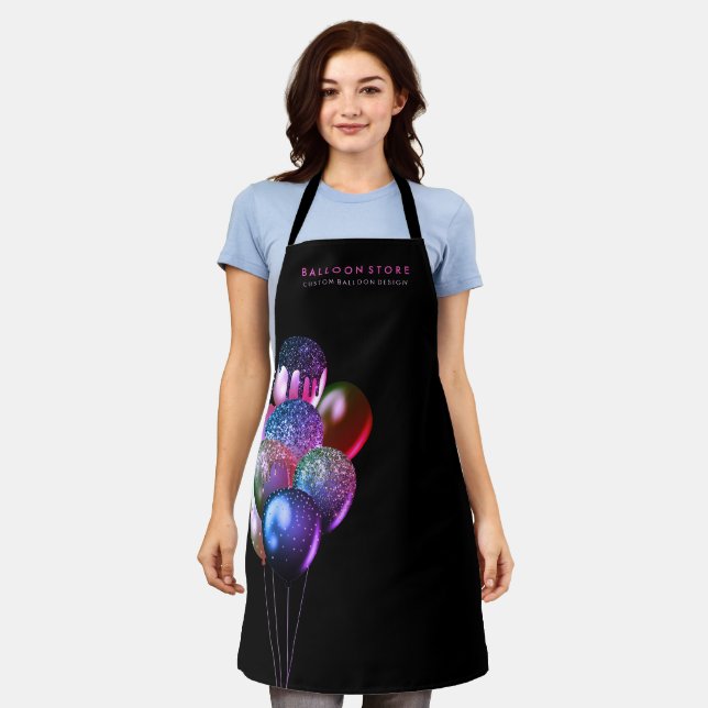 Pink Balloon Decorator Apron (Worn)