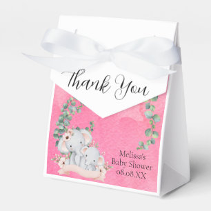 Pink Balloon Eucalyptus Elephant Thank You Favour Box