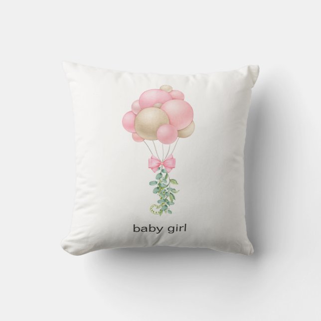 Pink Balloons Cushion (Front)