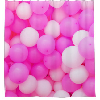 Pink Balloons Festive Background Design. Shower Curtain