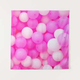 Pink Balloons Festive Background Design. Tapestry