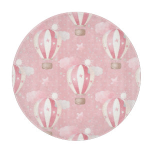 Pink Balloons Pattern Cutting Board