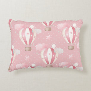 Pink Balloons Pattern Decorative Cushion