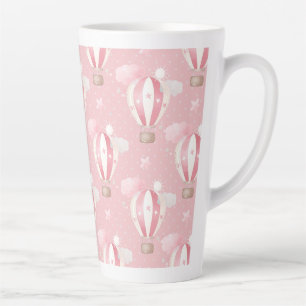 Pink Balloons Pattern Latte Mug