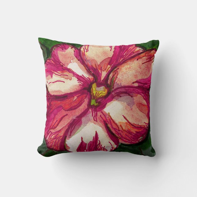 Pink Balsam Flower Cushion (Front)