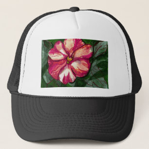 Pink Balsam Flower Trucker Hat