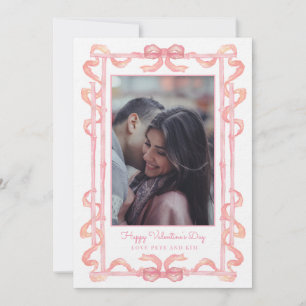 Pink Bamboo Garden Valentine  Photo  Holiday Card
