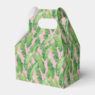Pink Banana Leaves Favour Box