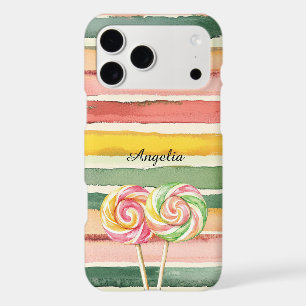 Pink Banana Yellow Lime Green Lollipops Stripes