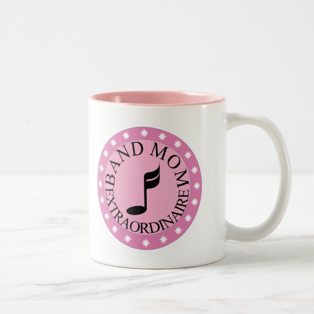 Pink Band Mum Two-Tone Coffee Mug (Right)