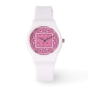 Pink bandanna paisley bandanas country rap hip hop watch