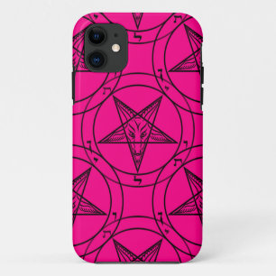 pink baphomet iPhone 11 case