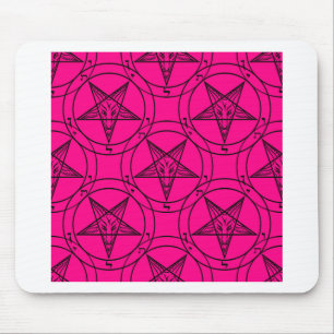 pink baphomet mouse pad