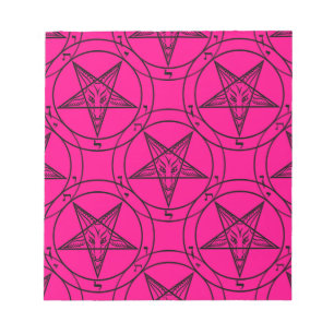 pink baphomet notepad
