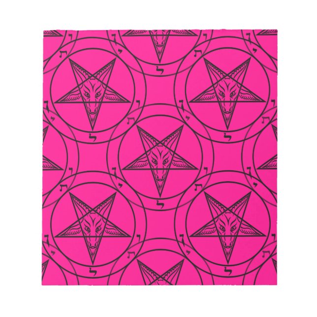 pink baphomet notepad (Front)