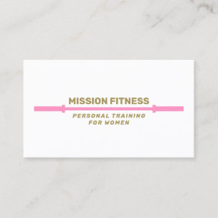 Pink Barbell Fitness Personal Trainer Business B Card