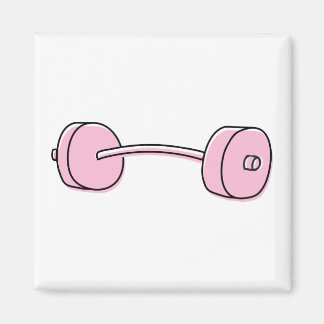Pink Barbell Magnet