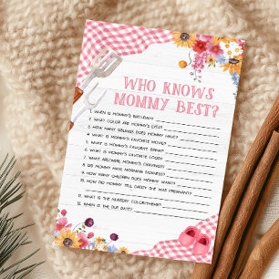 Pink Barbeque Shower Who Knows Mummy Best Game