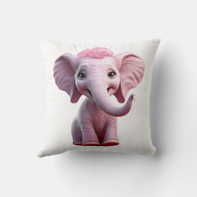 Pink Barbie Elephant  Cushion (Back)