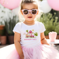 Pink barnyard farm animals birthday girl