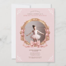 Pink Baroque Frame Kids Ballet Dance Recital