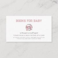 Pink Baseball Girl Baby Shower Books for Baby