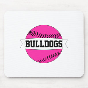 Pink Baseball Softball Team Player Name Number T S Mouse Pad