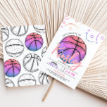Pink Basketball Birthday Invitation<br><div class="desc">Basketball Birthday Party Invitation
Ready to be personalised by you!</div>