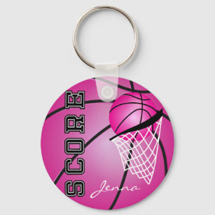 Pink Basketball   DIY Name Key Ring