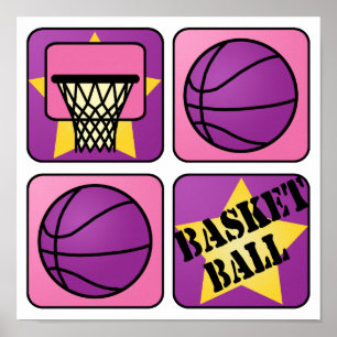 PInk Basketball Poster