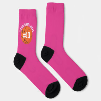 Pink Basketball Socks Team Player Sports Birthday