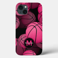pink basketballs girls' personalised