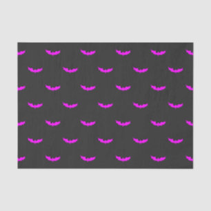 Pink Bat Dark Grey Tissue Paper