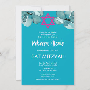 Pink Bat Mitzvah QR Code Invitation