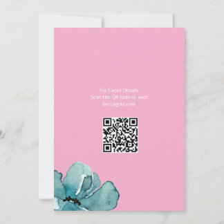Pink Bat Mitzvah QR Code Invitation