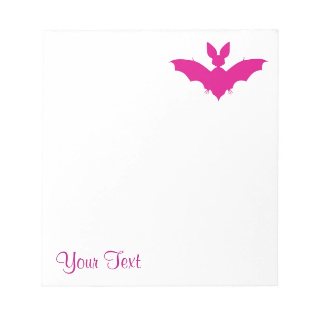 Pink Bat Notepad (Front)