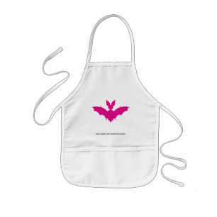 Pink Bat Spooky Cute Goth Kids Apron