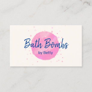 Pink Bath Bombs Calling Card