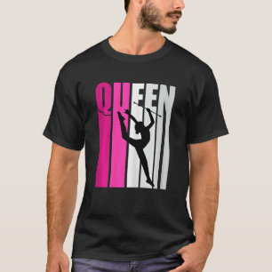 Pink Baton Twirling Gymnast Queen Gymnastics Daugh T-Shirt