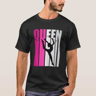 Pink Baton Twirling Gymnast Queen Gymnastics Daugh T-Shirt