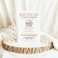 Pink Batter Up Baseball Girl Baby Shower