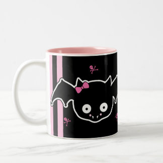 Pink Batty Two-Tone Coffee Mug