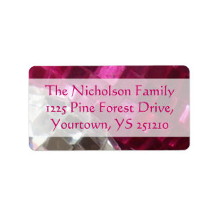 Pink Baubles detail address label