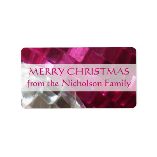Pink Baubles detail 'Family' label