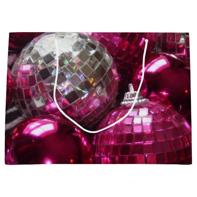 Pink Baubles gift bag (Front)