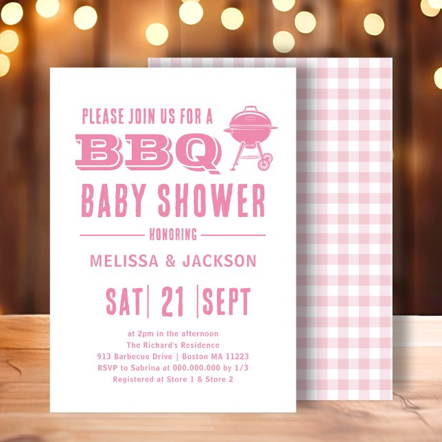 Pink BBQ Baby Shower  Invitation (Creator Uploaded)