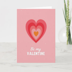 Pink Be My Valentine Heart Card