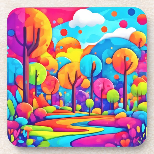 Pink Beach Night Sky Coaster (Front)