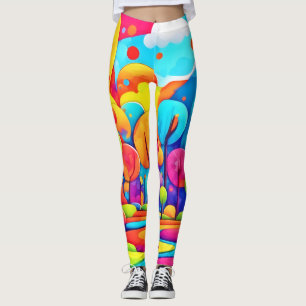 Pink Beach Night Sky Leggings
