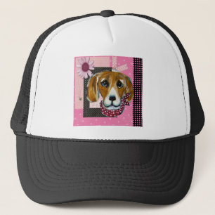 PINK BEAGLE TRUCKER HAT